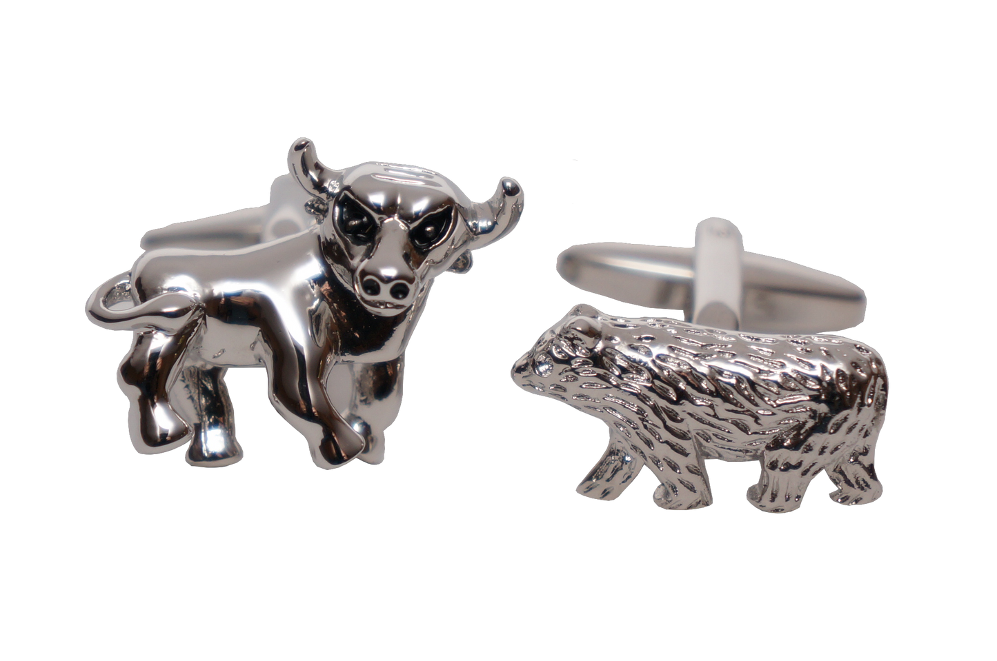 Cufflinks - Bull & Bear Silver Rare