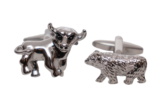 Cufflinks - Bull & Bear Silver Rare