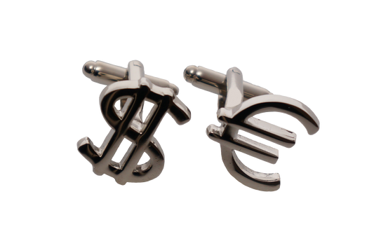 Cufflinks - EUR USD - Silver