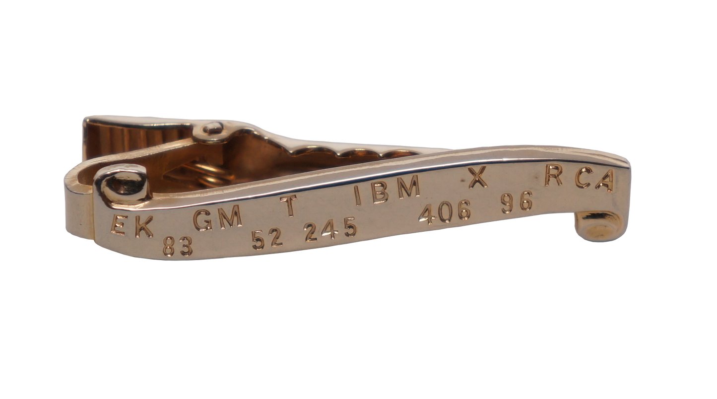 Gold Tie Pin with Stock Market Ticker